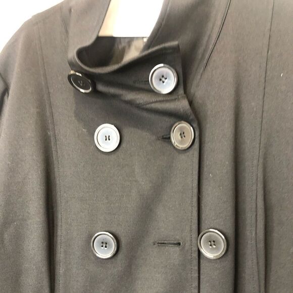 INC International Concepts black trench button front coat, size XL - Picture 16 of 16